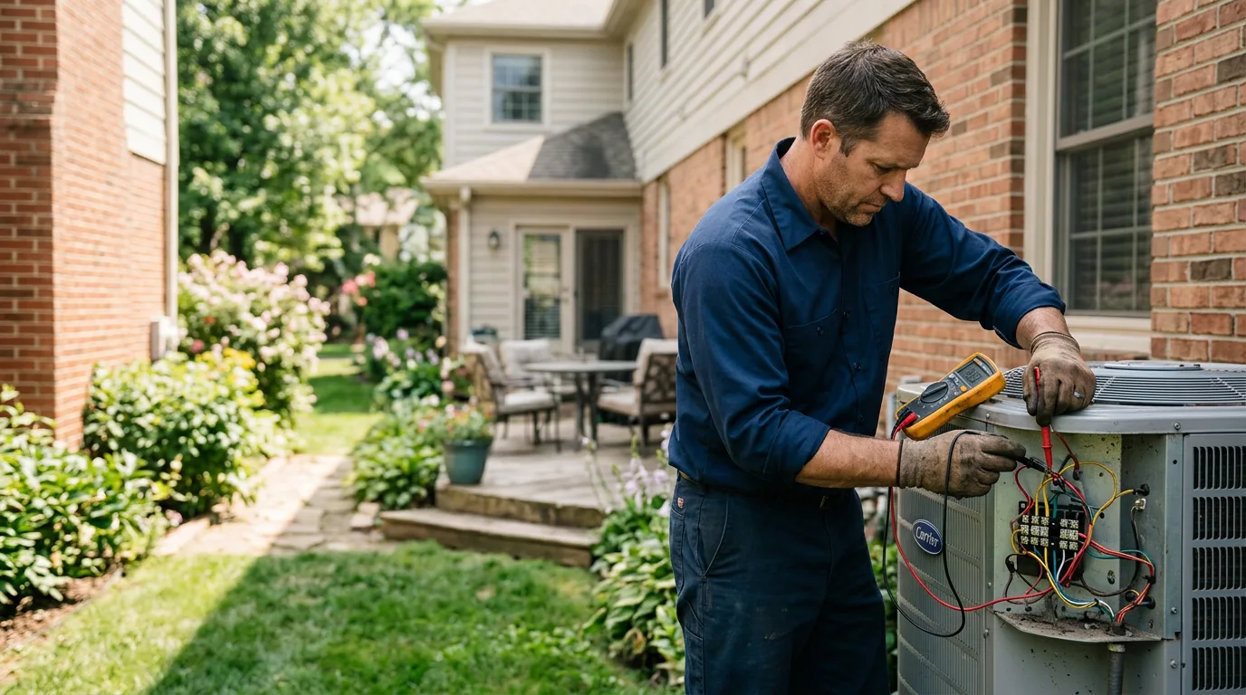 HVAC technician working near Hartselle, AL